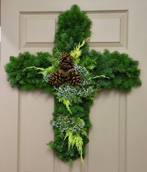 28 inch Cross Wreath